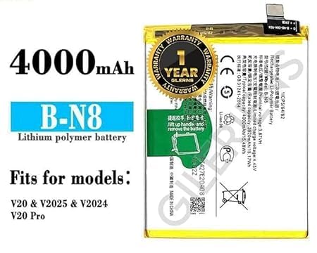 Image of Original B-N8 Battery for Vivo S7, V20 & V20, S7, V20, V20 Pro Battery with 1 Year Warranty ****(P00182)