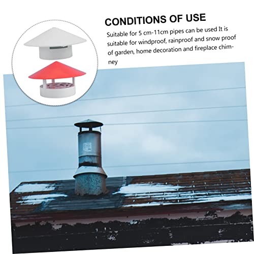 Doitool JTMF56UPKE22K2A2618M9DO8 1Pc Pvc Rain Hat Tube Cap Exhaust Plumbing Roof Vent Cap Pvc Roof Vent Cap Rubber Vent Cover Chimney Protector Cap Dryer Vent Duct Chimney Cover Parts Roof Cover Windproof thumb #4