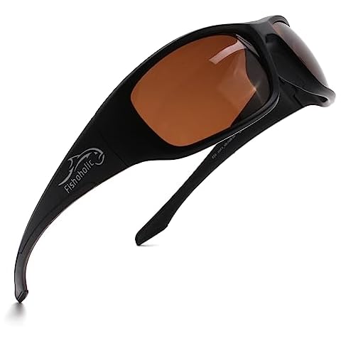 Fishoholic Polarized Bi-Focal Fishing Sunglasses with Reader Magnification (1.5x, 2.0x, 2.5x Options) and UV400 Protection Cover