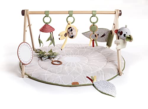 Playtive Figuren PLAYTIVE Baby Spielbogen Aus Holz – Mit 3 Plüschanhängern Und Soundeffekten, In Hellblau/Pink Spielebogen Babies