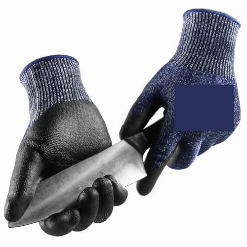 Guantes anticortes talla L resistentes para trabajos pesados con espuma de nitrilo 4