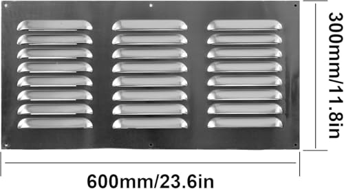 Grille d'aeration metallique 600x300mm finition durable - 3