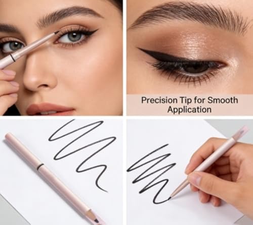 Delineador Gel 2 en 1 con Brocha Integrada Negro miniatura 5
