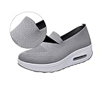 Beaupretty 1 Par Zapatillas Deportivas de Mujer con Gruesa y Transpirable Diseño de Malla Amortiguación y para Caminatas y Entrenamientos Gris