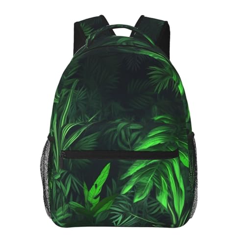 Sac à dos ordinateur portable léger motif jungle tropicale vert