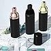 Lil Ray 50PCS Black Foam Bottle with Gold Pump, Empty Travel Foaming Dispensers for Hand Soap,Lash Shampoo(2 Oz)