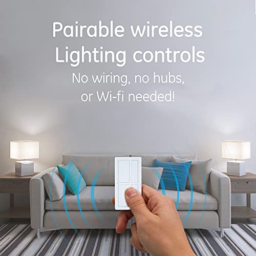 Myselectsmart Ge Dimmable Wireless Control Switch, On/Off & Full, 1 Outlet, 150 Ft. Range From Plug-In Receiver, Ideal For Lamps & Indoor Lighting, No Wiring Needed, 37781, Dimming Remote #TOP7