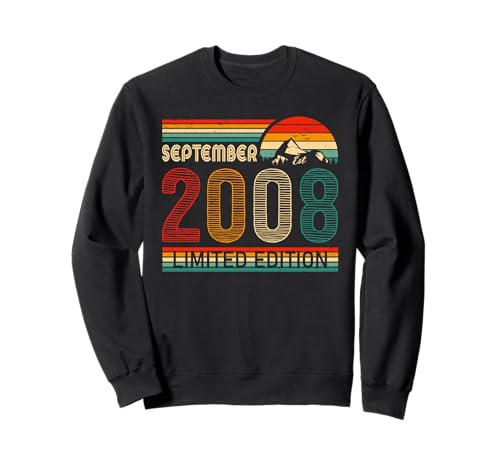 September 2008 Limited Edition Classic 2008 Vintage Birthday Sudadera