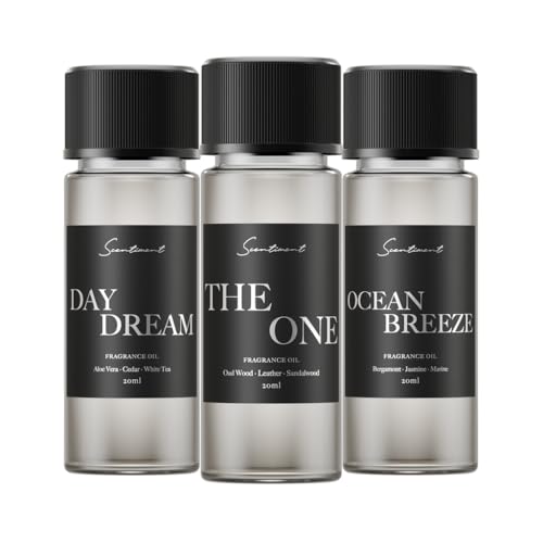 Hotel Diffuser Oil Discovery Kit | Inspired by 1 Hotel® Ritz-Carlton® & Luxury Hotel Scents | Aromatherapy Oils with Notes of Cardamom, Tuscan Leather, and Sandalwood (20ml, Top 3 Scents)
