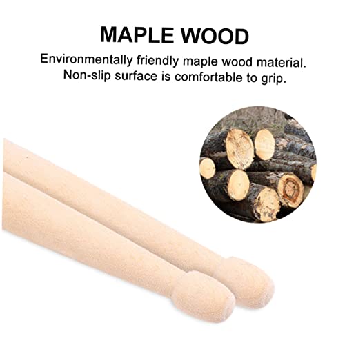 Baquetas de maple 2 pares con funda para principiantes miniatura 5