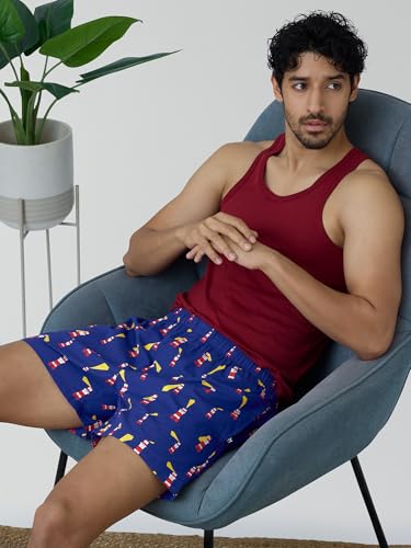 Image of XYXX Men's Remix Regular Fit Cotton Printed Boxer with Dual Pocket & No Marks Waistband (Pack of 2)