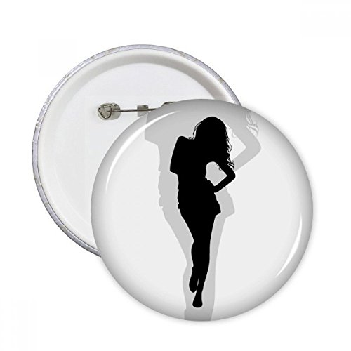 Pins Silhouette femme marche Pins bouton multicolore customisation veste