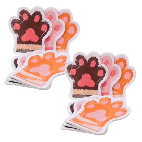 HYTROVE 30個かわいい猫パーティーテーブルウェア スナック デザート ケーキ用のユニークなパウ形状 軽量で使い捨て可能なパーティー用品 誕