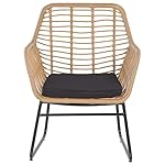 Beliani Gartenset Minori Naturfarben & Schwarz