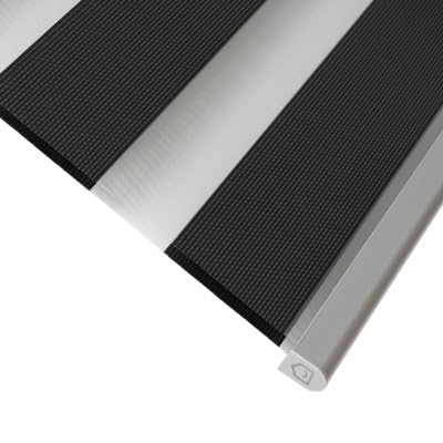 GoodHome Store Enrouleur Jour/Nuit sans perçage Keston Noir 55 x 180 cm