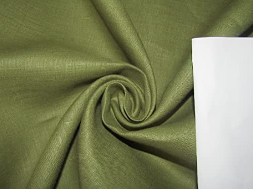 Tissu chanvre durable au mètre vert olive 147 cm pour couture bio