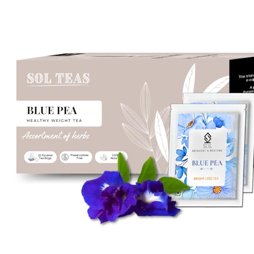 Blue Pea/Aprajita Tea For Slimming (20 Tea Bags) - With Garcinia Cambogia | Helps Burn Fat & Reduce Fat Accumulation | Butterfly Pea Flower Tea Loose Leaf | By SOL - Reinvent & Restore (B0D8Y84W79) Amazon Price History, Amazon Price Tracker