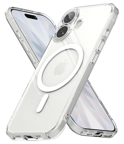 【Ringke】 iPhone 17 ケース FUSION MAGNETIC PC+TPU 首掛け 斜め掛け クロスボディストラップ Magsafe対応 耐黄変 落下防止 耐衝撃 傷防止 薄型 透明 クリア スマホケース マグネットカバー スリム アイフォン17 (ストラップホールあり) - Magnetic Clearのサムネイル