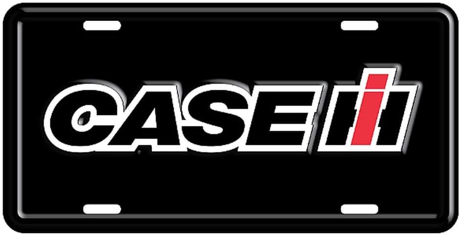 Case IH Agriculture Logo Black License Plate