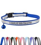 GoTags Personalized Reflective Cat Collars, Engraved Custom...