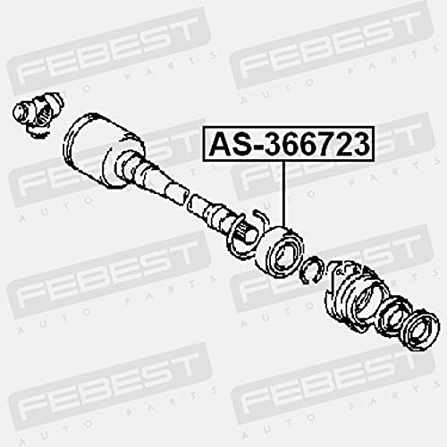 Amazon.com: Ball Bearing For Front Drive Shaft 36X67X23 Febest AS  