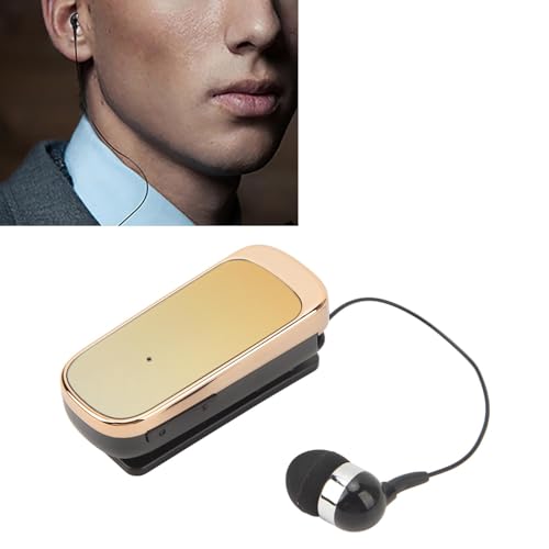 Jectse audífono bluetooth retráctil in ear amarillo miniatura 2