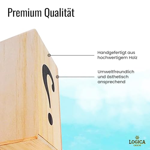 Logica Spiele Art. Schrein ? - Magische Geschenkbox - Schwierigkeit 5/6 Unglaublich - Geschenkbox - Denkspiel - Knobelspiel - Geduldspiel Aus Holz - Leonardo da Vinci Kollektie