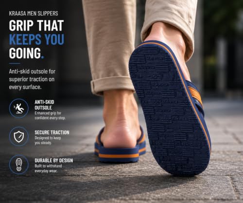 Image of Kraasa Fleece Slippers for Man | Slip-On Slippers