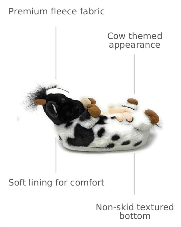 Image of Women's Animal Plush Slippers, Cute Cozy Fuzzy House Shoes Non-Slip Sole