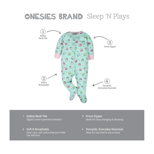 Image of ONESIES Brand Baby Boys Sleepers 4-Pack Footies and Toddler Set