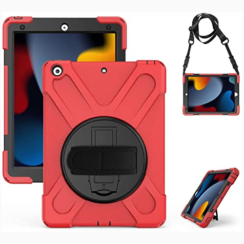 Étui iPad 9ème génération antichoc rouge pour travailler et voyager sereinement