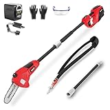 GREENCUT PACK PP400L - Sierras telescópicas para exterior, Barra de 8 Pulgada (20 cm), Velocidad de Cadena 6 m/s, 4,6kg, Autoengrasado, Poste 2.65m, Batería 40V 2Ah y Cargador, Garantía de 3 Años