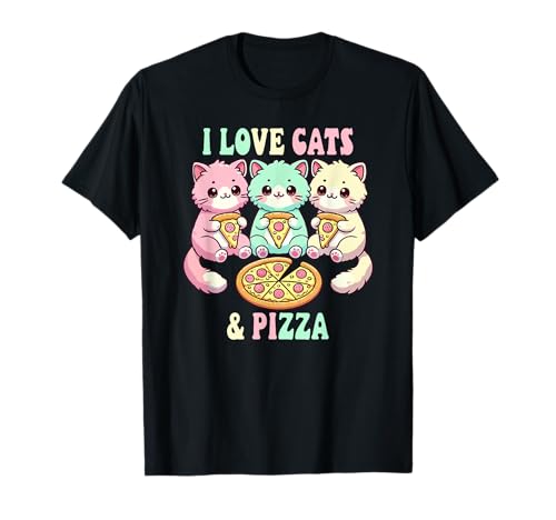 Gato pizza lindo kawaii gatos pastel pizza purrrrty gato divertido Camiseta