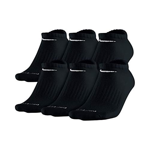 Nike Everyday Plus Cotton Cushioned Dri-Fit No Show Socks (6 Pair)