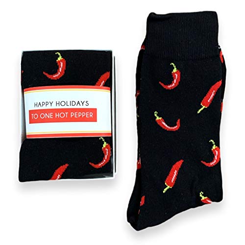 Doodle Beads You're Hot Chili Pepper Gifts for men, Funny Chili Pepper Socks For Men, Novelty Dress Socks For Men4