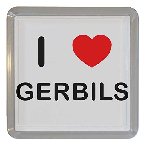 I Love Heart Gerbils - Durchsichtigen Kunststoff Teeküstenmotorschiff/Bierdeckel