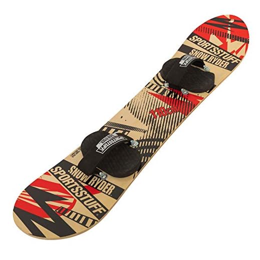 Sportsstuff Snow Ryder, Hardwood Snowboard, perfect for Beginners and Backyard Fun