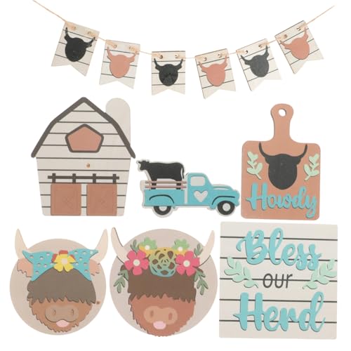 SEWACC Party Decorations Tiered Tray 1 Set of PVC Ornaments for Farmhouse Style