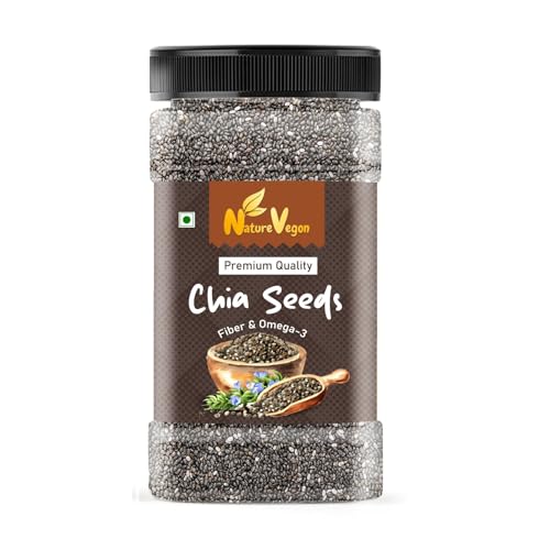 Image of Nature Vegon Chia Seed Natural Edible Seeds | Rich Fiber Source | Versatile Kitchen Use | Daily Meal Preparation Support (200gm)
