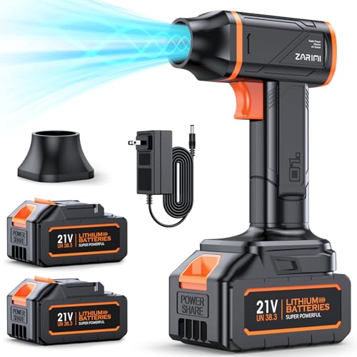 Deal: Electric Compressed Air Duster - 33,0000 RPM Rechargeable Cordless Air Blower with Brushless Motor - 2 Batteries & Charger - Replaces Canned Air - for Outdoor, Cars, Computer, Keyboards Cleaning