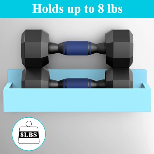 Image of HuggieGems Metal Magnetic Spice Rack for Refrigerator Blue, 4 Pack | Magnetic Shelves Heavy Duty for Fridge in Kitchen, Seasoning Storage Organizer, For Oven Washer and Dryer, For Heavier Items