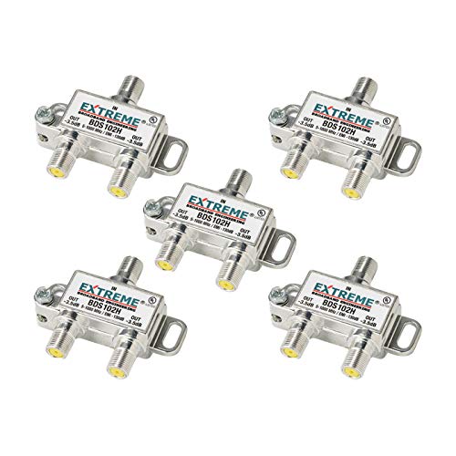 (Lot Of 5 Units) Extreme 2 Way HD Digital Quality Coax Cable Splitter 1Ghz High Performance by DCS