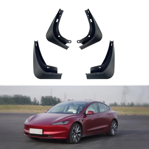 Image of Fanchants Mud Flaps, Splash Guards, Vehicle Protector Mudflaps Compatible with 2016-2023 2024 Tesla Model 3 2020-2024 Tesla Model Y Model 3 Model Y Accessories 2024 (2024 Model 3)