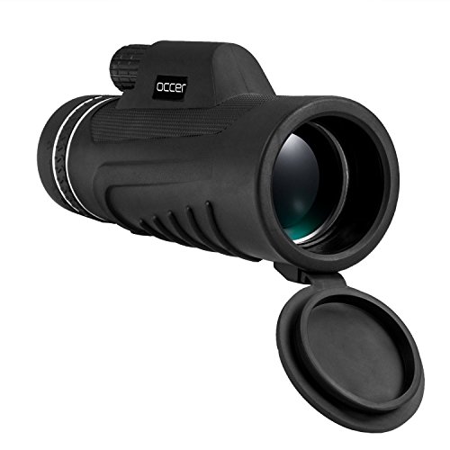 Occer 10X42 High Power Monocular Telescope HD Dual Focus Scope, Waterproof Compact Monocular with BAK4 Multi-Coated Zoom Lens, Low Night Vision for Hunting Bird Watching Camping Outdoor Sporting