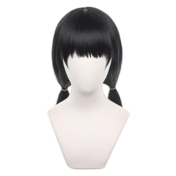Mitaka Asa Wig Cosplay Wig with Wig Cap War Fiend Heat Resistant Synthetic Hair for Manga Anime CSM Role Play for Festival, Holiday, Cosplay Party, Comic Exhibition