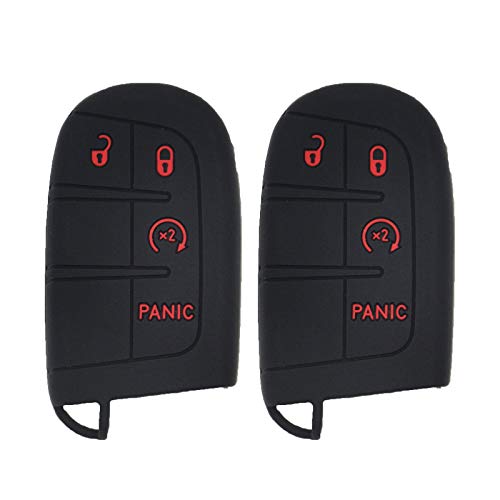 Coque en silicone LemSa pour clé Dodge Durango et Jeep Renegade x2