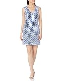 Trina Turk Women's Jacquard Shift Dress with Fringe Hem, Majorelle Blue