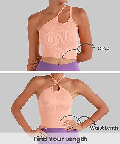 Sunzel Free to Be Tank, Crop Ribbed Tank Tops Seamless Racerback Camisoles No pad Camis Cropped Workout Gym Yoga2