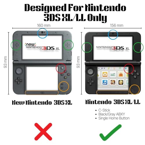 TNP 3DS XL Case - Ultra Clear Crystal Transparent Hard Shell Protective Case Cover Skin Accessory Compatible with Nintendo 3DS XL LL