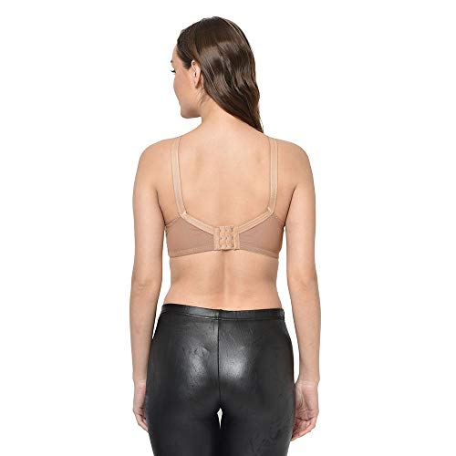 Image of Da Intimo Women's Synthetic Non-Wired Bra (DI-1272 BROWN-C20-34C Brown 34)